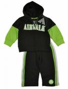 Airwalk Toddler Boys Black & Green 2pc Sweatsuit Size 2T
