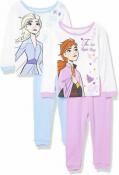 Frozen Toddler Girls L/S 4pc Snug Fit Pajama Pant Set Size 2T $44