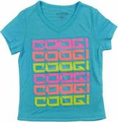 Coogi Girls Aqua Turquoise & Multi Color Top Size 5/6 6X $36