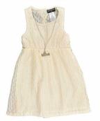 XOXO Girls Natural Shell Crochet Dress W/Love Necklace Size 4 5/6 6X $46.00
