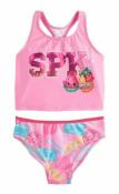 Shopkins Girls Two Piece Tankini Swimsuit Size 4 