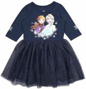Frozen Toddler Girls Navy Blue Dress Size 2T 4T