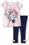 Disney Baby Girls' Minnie Pink Tunic 2pc Legging Set Size 12M 18M 24M