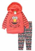 Sesame Street Toddler Girls' Elmo Pull-Over Hoodie & Legging Set Size 2T 3T 4T