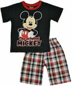 Mickey Mouse Boys Black & Red Two-Piece Short Set Size 4 5 6 7