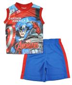 Marvel Avengers Toddler Boys Red Tank Top 2pc Short Set Size 2T 