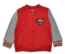 DC Comics Superman Boys Red & Gray Fleece Jacket Size 2T 3T 4T