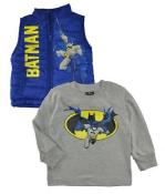 DC Comics Batman Boys Heather Gray Top & Vest Set Size 2T 3T 4T 4 5 6 7