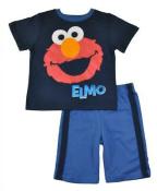 Elmo Infant Boys Navy Character Top Two-Piece Short Set Size 12M 18M 24M
