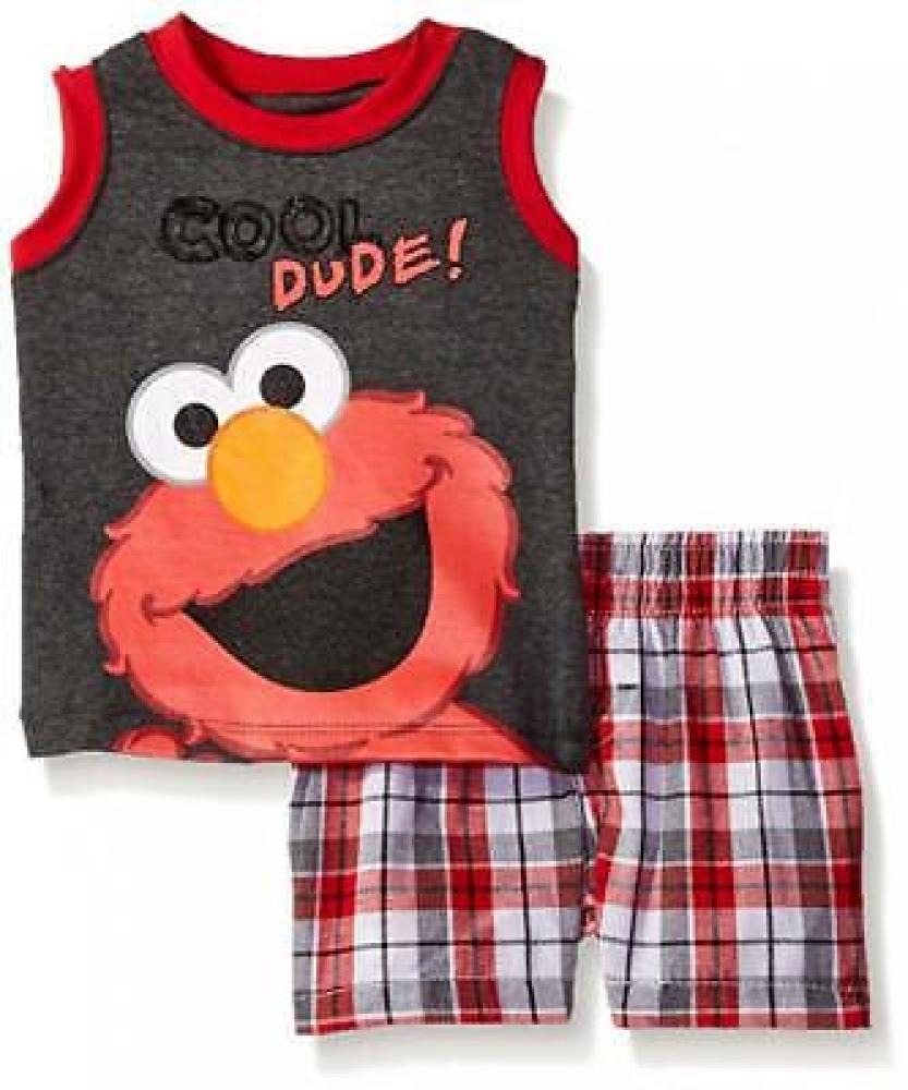 Elmo Infant Boys Gray Tank Two-Piece Short Set Size 0/3M 3/6M 6/9M