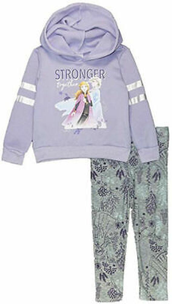 Frozen 2 Toddler Girls Purple Hoodie 2pc Legging Set Size 6X