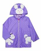 London Fog Girls Purple Jersey Lined Jacket Size 4 5/6 6X