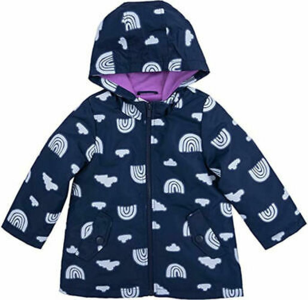 Carter's Girls Navy Rainbow Rainslicker Jacket Size 4 5/6 6X