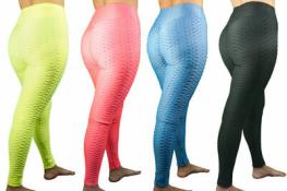 Ookie and Lala Women's Four-Pack Butt Enhancing Legging Size S M L XL