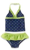 Osh Kosh B'Gosh Infant Girls Navy & Lime 2pc Tankini Swimsuit Size 24M