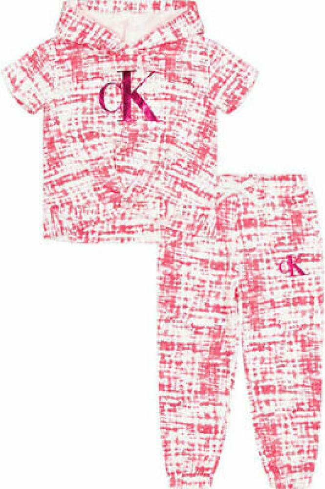 Calvin Klein Girls 2 Pieces Joggee Set Size 2T 3T 4T 4 5 6 6X
