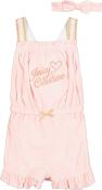 Juicy Couture Girls 2 Piece Strawberry Romper and Headband Set Size 2T, 3T, 4T