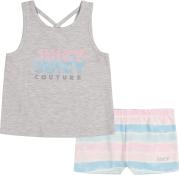 Juicy Couture Girls 2 Pieces Grey Heather Shorts Set Size 4, 5, 6, 6X