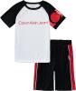 Calvin Klein Baby Boys' 2 Pieces Shorts Set Black Red White Size 8, 10, 12