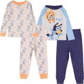 Bluey Toddler Boys 2-Pack of 2-Piece Blue White Long Sleeve and Pants Pajama Set