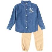 Calvin Klein Baby Boys 2 Pieces Denim/Khaki Pant Set Size 2T, 3T, 4T