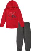 Calvin Klein Baby Boys 2 Pieces Chili Pepper Heather Pant Set Size 8, 10, 12