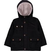 London Fog Toddler Boys Black Faux Wool Jacket Size 2T 3T 4T
