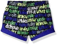 Under Armour Girls Black & Multi Color Swim Short Size 5