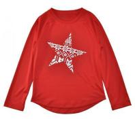 Under Armour Girls L/S Red & Silver Dry Fit Top Size 5
