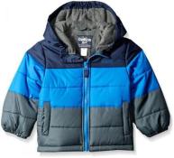 Osh Kosh B'gosh Boys Blue & Gray Puffer Coat Size 5 $85
