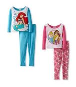 Disney princess Toddler Girls 4pc Snug Fit Pajama Pant Set Size 2T $42