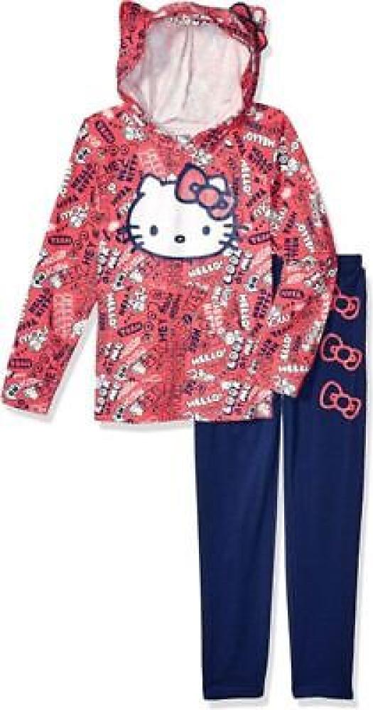 Hello Kitty Girls 2-Piece Hooded Top & Legging Set Size 3T 4T 5/6