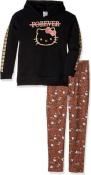 Hello Kitty Girls 2-Piece Black Hoodie & Legging Set Size 3T 4T 5/6 6X 7 8/10 12
