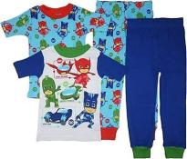 PJ Masks Toddler Boys Short Sleeve 4pc Snug Fit Pajama Pant Set Size 2T