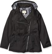 Jessica Simpson Girls' Black Gingham Pretty Trench Coat Size 4 5/6 6X