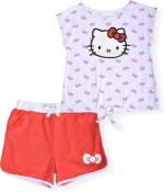 Hello Kitty Girls 2-Piece Fashion Tee and Short Set Size 3T 4T 5/6 6X 7 8/10 12