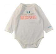 Under Armour Infant Girls L/S White That's My Move Bodysuit Size 3/6M