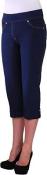Nygard SLIMS Indigo Women's Indigo Petite Cuff Detail Capri Size PS PM