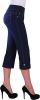 Nygard SLIMS Indigo Women's Indigo Petite Cuff Detail Capri Size PS PM
