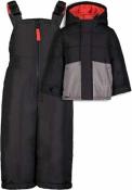 Carter's Boys Black & Gray 2pc Snowsuit Size 4 5/6 7 8