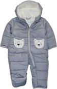 Carter's Baby Boys Heather Gray Bear Pram Suit Size 3/6M 6/9M 
