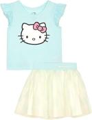 Hello Kitty Girls 2-Piece T-Shirt and Skirt Set Blue