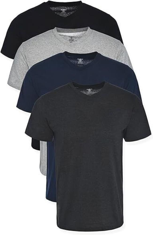 Studio 3 Men's V-Neck Tee Shirt 4-Pack - Stylish Comfortable Sz S, M, L, XL, 2XL