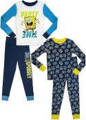 SpongeBob SquarePants Boys Party Time Bikini Bottom 4 Piece Long Sleeve Top 4-10