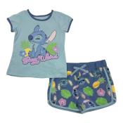 Disney Lilo & Stitch Girls' Short  Set Blue  Size 4, 5, 6, 6X