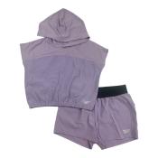 Reebok Girls' Active  2PC Hooded T-Shirt Shorts Set  Size  7, 8, 10, 12
