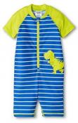 Carter's Infant Boys Blue & Lime Dino 1pc Rashguard Swimsuit Size 3M