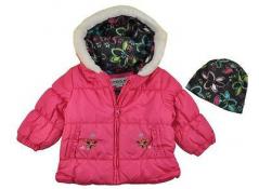 London Fog Infant Girls Pink Faux Fur Trim Coat W/Hat Size 18M $60