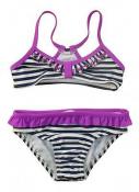 Jessica Simpson Big Girls Striped Navy 2pc Bikini Swimsuit Size 7 8 $38