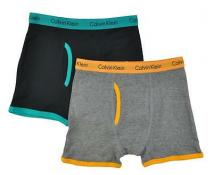 Calvin Klein Boys Black & Gray 2pc Boxer Briefs Size 4/5 6/7 8/10 12/14 16/18